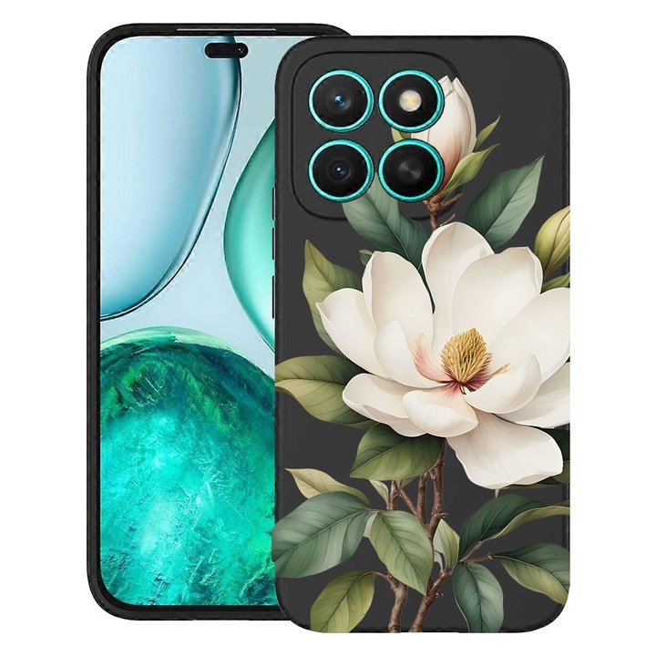 BestCase® Husa TPU Ultra Slim Compatibila cu Honor 400 Smart / X7d, Floral - White Magnolia, 2052047 B 2052