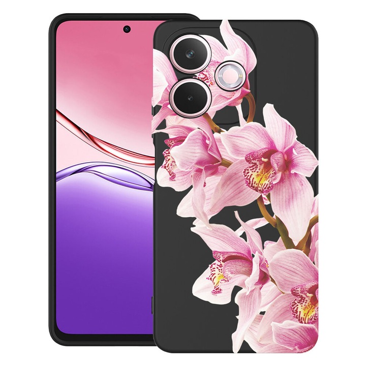 BestCase® Husa TPU Ultra Slim Compatibila cu Honor X5c Plus / X5c, Floral - Elegant Pink Orchid, 3119623 B 2066