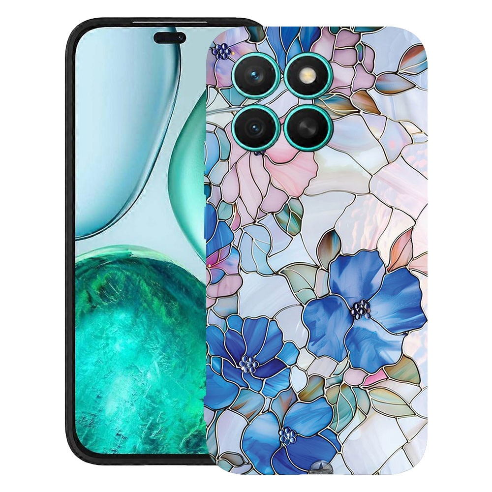 BestCase® Husa TPU Ultra Slim Compatibila cu Motorola Moto G77 / G67, Floral - Stained Glass Hydrangea, Protectie Camera, Rezistenta la uzura, 3144001 B 2081