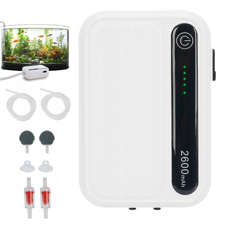 Pompa de aer pentru acvarii, 2 moduri, reglaj gaz, 30-100L