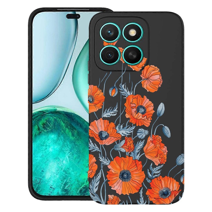 BestCase® Husa TPU Ultra Slim Compatibila cu Honor X6b, Floral - Minimalist Poppy, 2022877 B 2057