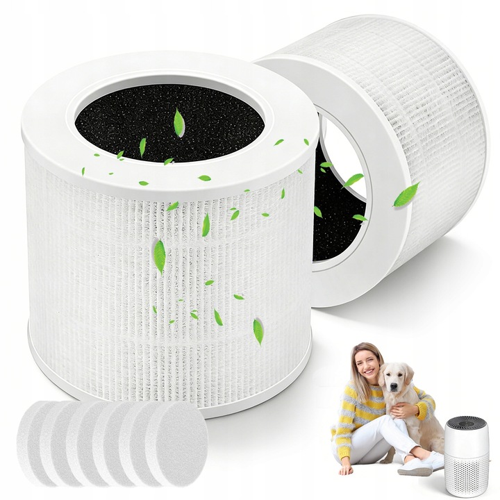 Set filtre HEPA universale pentru purificator de aer, 2 filtre parfumate