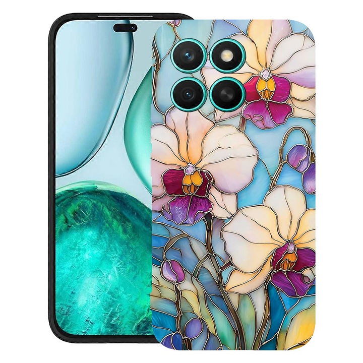 BestCase® Husa TPU Ultra Slim Compatibila cu Honor 400 Smart / X7d, Floral - Stained Glass Orchid, 2052047 B 2061
