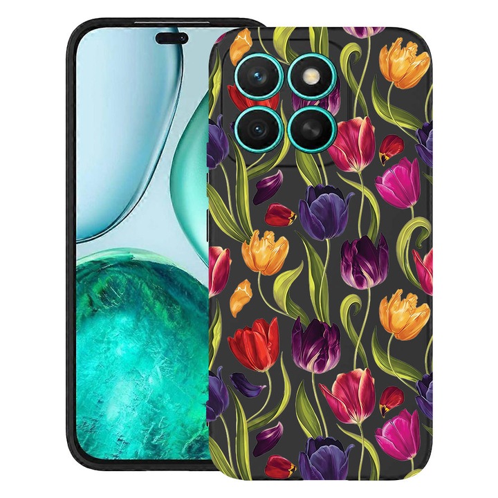 BestCase® Husa TPU Ultra Slim Compatibila cu Honor 400 Smart / X7d, Floral - Tulip Pattern, 2052047 B 2084