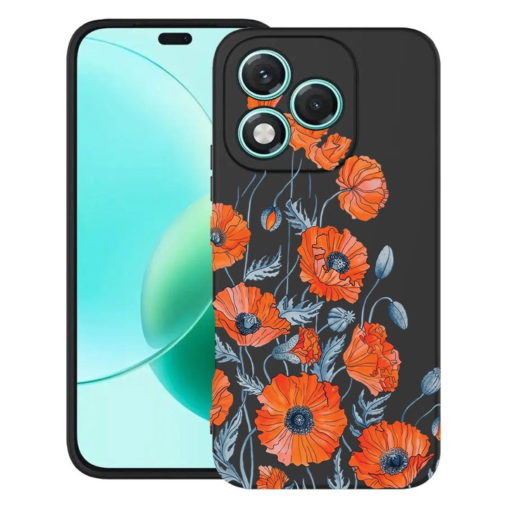 BestCase® Husa TPU Ultra Slim Compatibila cu Honor 400 Lite, Floral - Minimalist Poppy, 2022870 B 2057