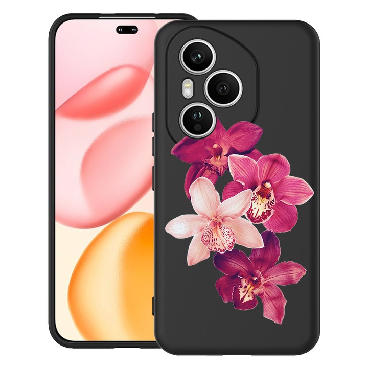 BestCase® Husa TPU Ultra Slim Compatibila cu Honor 400 Pro, Floral - Red Orchid, 2043679 B 2067