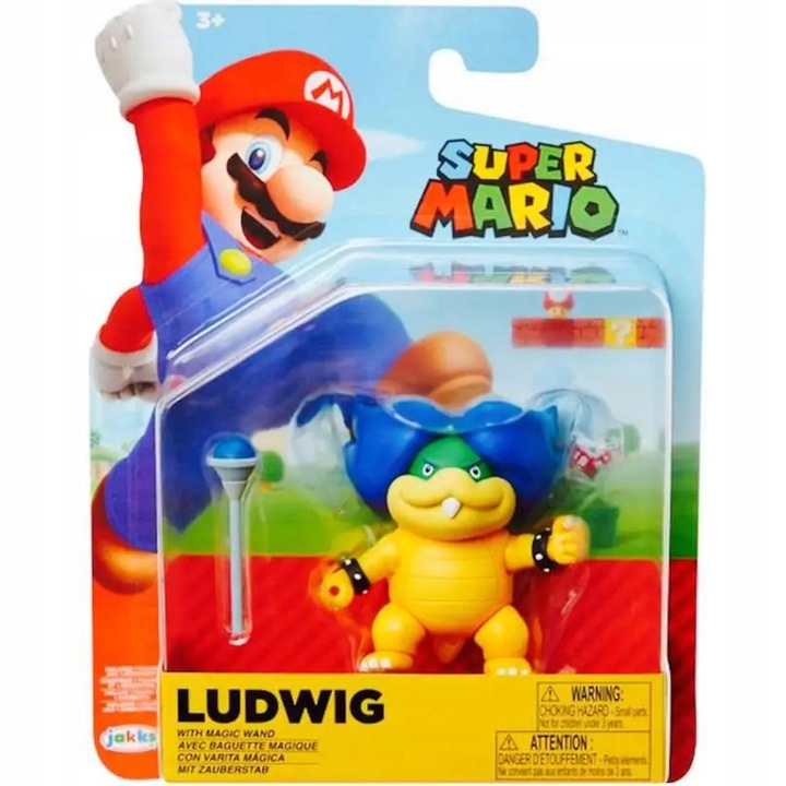 Фигурка Super Mario, Ludwig, с магическа пръчка, 9 см, комплект