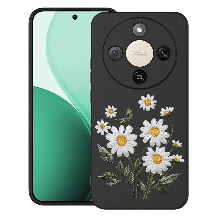 BestCase® Husa TPU Ultra Slim Compatibila cu Honor Magic 8 Lite / X9d / X70, Floral - Minimalist Daisy, 3129184 B 2030
