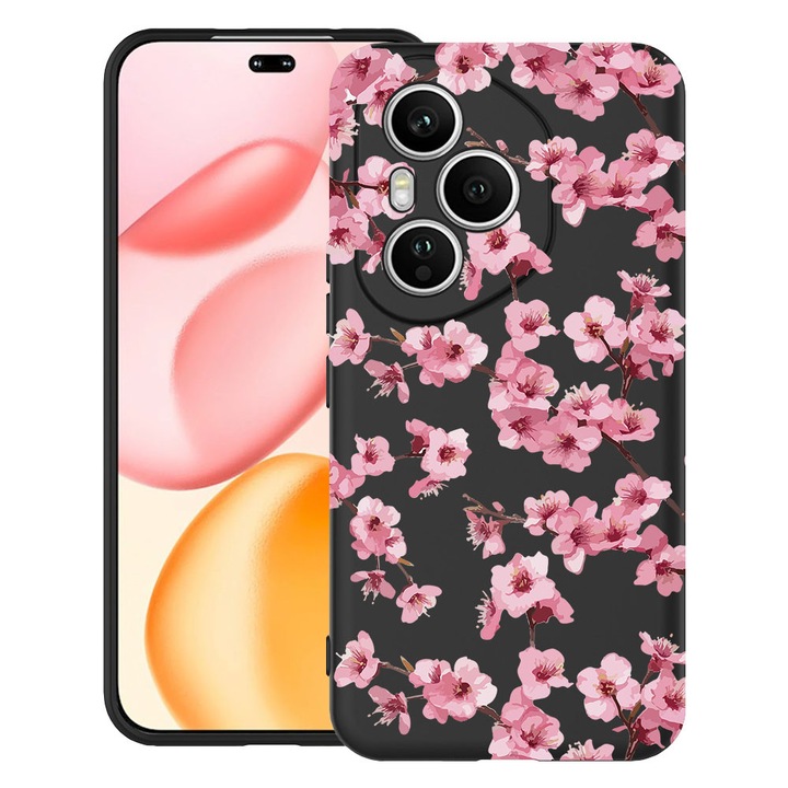 BestCase® Husa TPU Ultra Slim Compatibila cu Honor 400 Pro, Floral - Aesthetic Pink Cherry, 2043679 B 2042