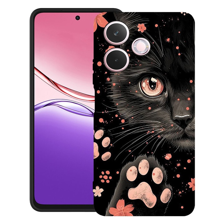 BestCase® Husa TPU Ultra Slim Compatibila cu Honor X5c Plus / X5c, Black Cat, 3119623 B 2014