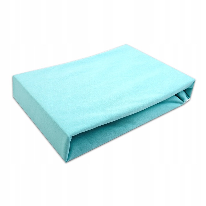 Cearceaf de pat impermeabil 180x200 cm, turcoaz, material jersey, certificat Oeko-Tex