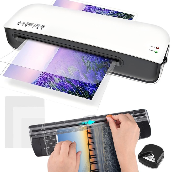Laminator A4, set Laminarka, 30 folii A4/A5/A6
