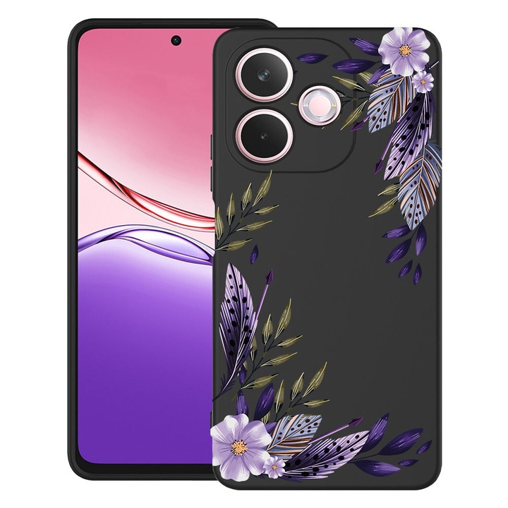 BestCase® Husa TPU Ultra Slim Compatibila cu Honor X5c Plus / X5c, Floral - Levander, 3119623 B 2053