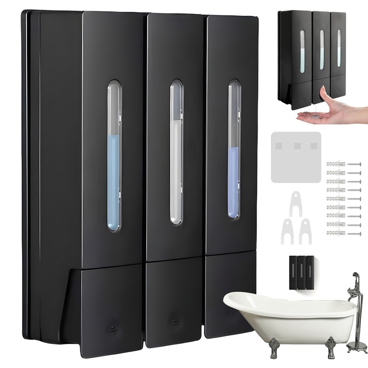 Háromszoros szappanadagoló, egyenletes, 30x15x10cm