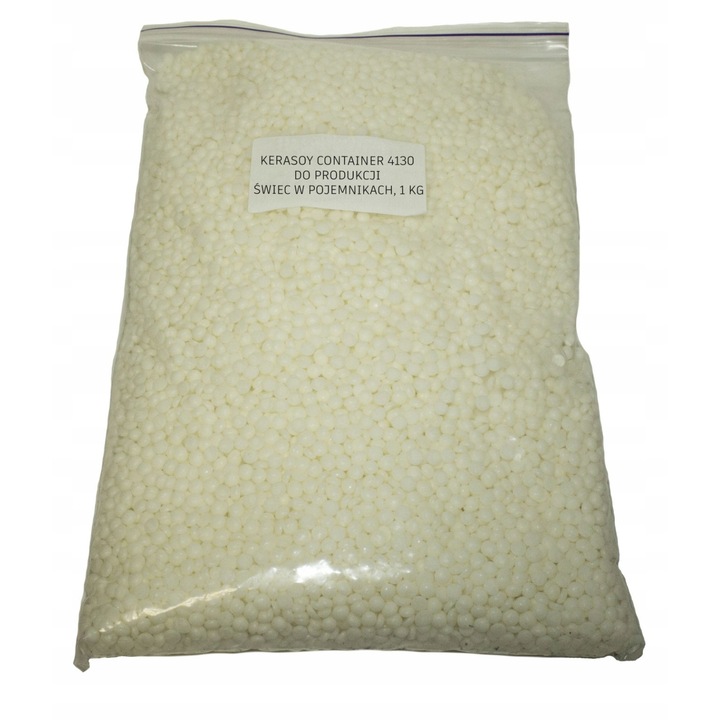 Wosk kokosowy pentru productia de lumanari, Coconut Kerax Ecococo, pastile, 1 kg, 60-63C, natural, biodegradabil