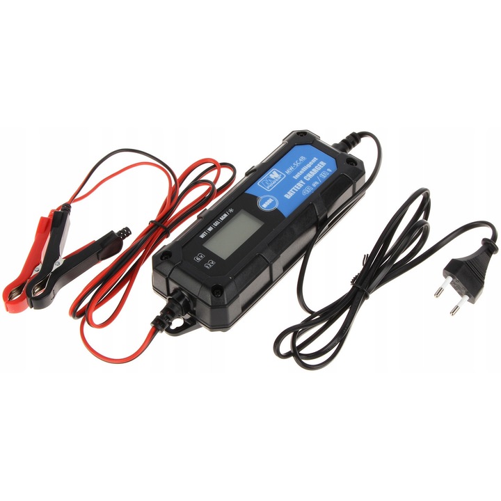 Incarcator auto MW Power, 6V/12V, 4A, procesor, protectie termica, dimensiuni 194x75x42mm