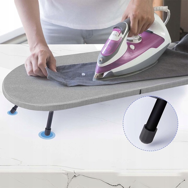 Vasalódeszka, fém, összecsukható, 4 láb, többszínű