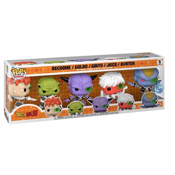 Figurine Funko Pop! Dragon Ball Z 5-pak Recoome, Guldo, Ginyu, Jiece, Burter, special edition, 9-13cm, multicolor