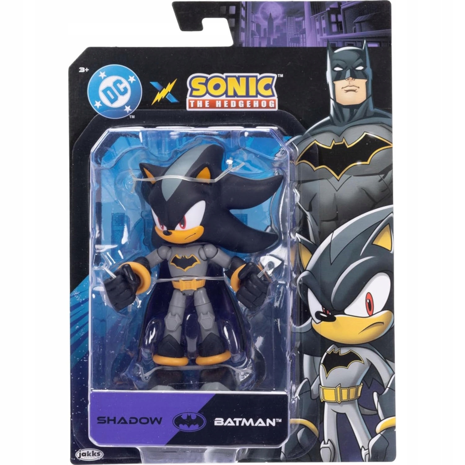 Figurina Sonic the Hedgehog X DC, Shadow x Batman, 14cm, set