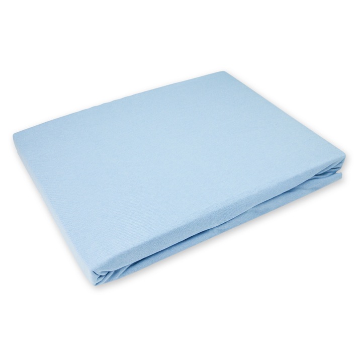 Cearceaf de pat, 120x200 cm, gri, material jersey, impermeabil, antialergic