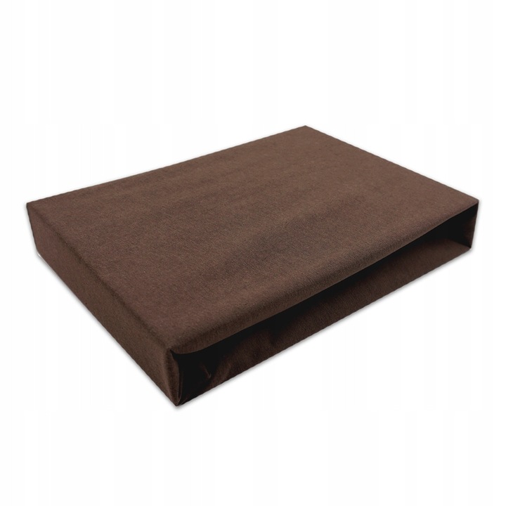 Cearceaf de pat impermeabil 120x200 cm, jersey, culoare maro, set de protectie
