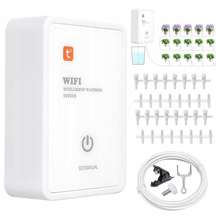 Интелигентна система за напояване с WiFi контрол, бяла