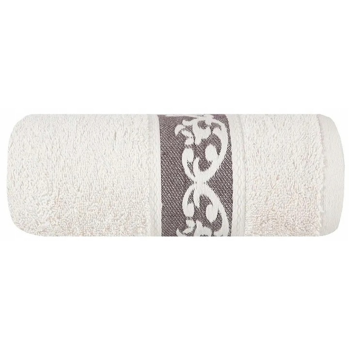 Prosop de baie Eurofirany Cezar, 70x140cm, crem, 100% bumbac egiptean