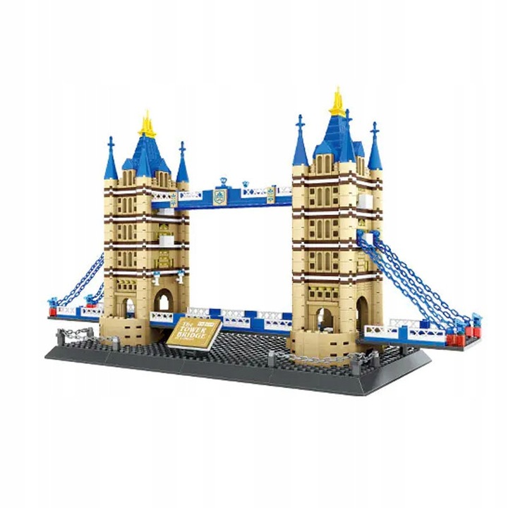 Set de constructie Coil Tower Bridge Anglia, 30 elemente, multicolor