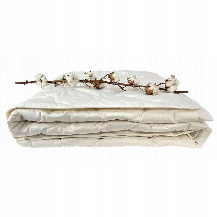 Pilota Poldaun Ecotton 220x240 cm, 100% bumbac, ecru, antialergica, greutate 1580g