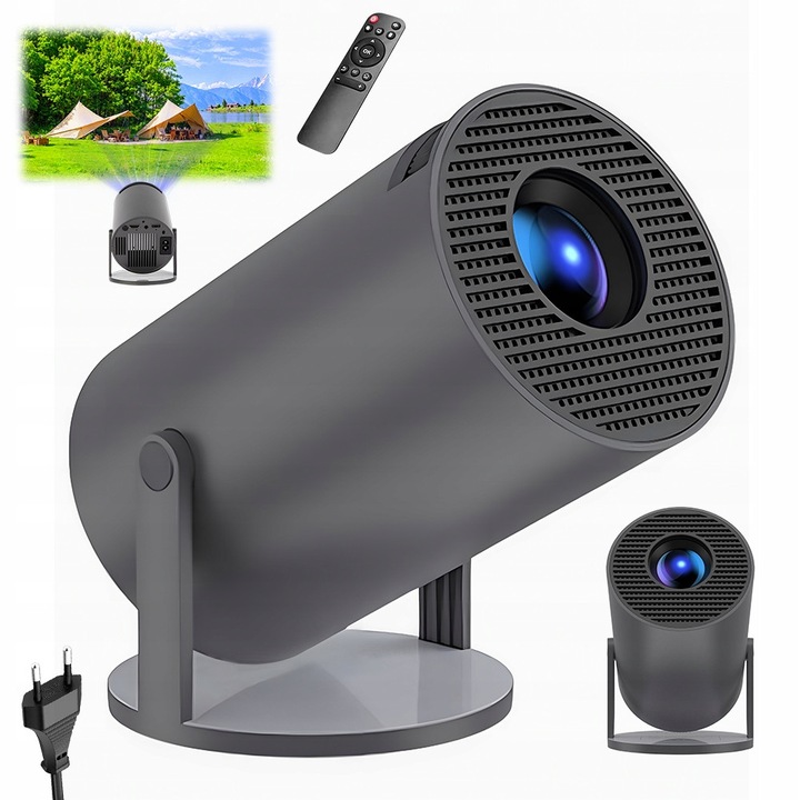Видеопроектор 4K, Android 11.0, WiFi 6, BT 5.0, употреба на открито