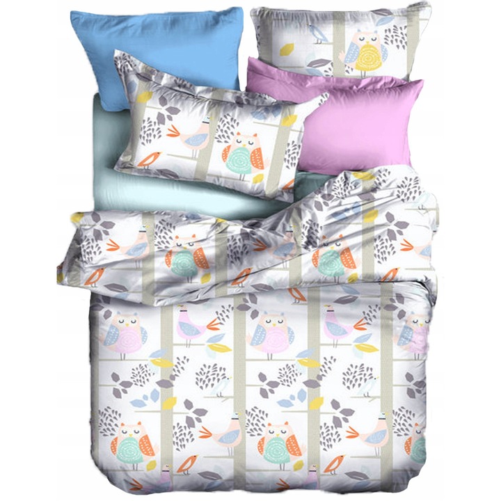 Cuvertura pentru pat Yes Home 220x240cm + 2 poshve 40x40cm, design modern, multicolor, set