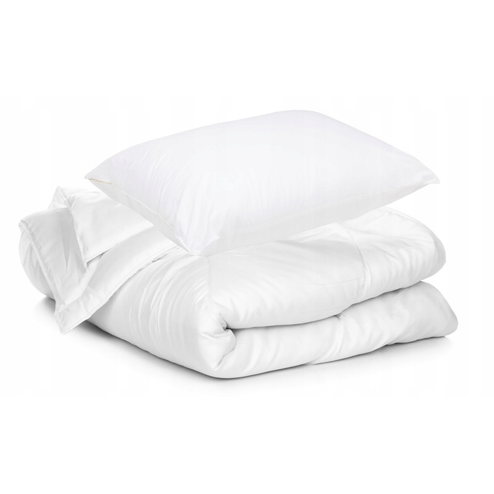 Pilota antialergica, lozkoholicy, 140x200 cm, alb, set cu perna