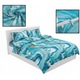Lenjerie de pat set, 220x200cm, bumbac satinat, perne 70x80cm, multicolor