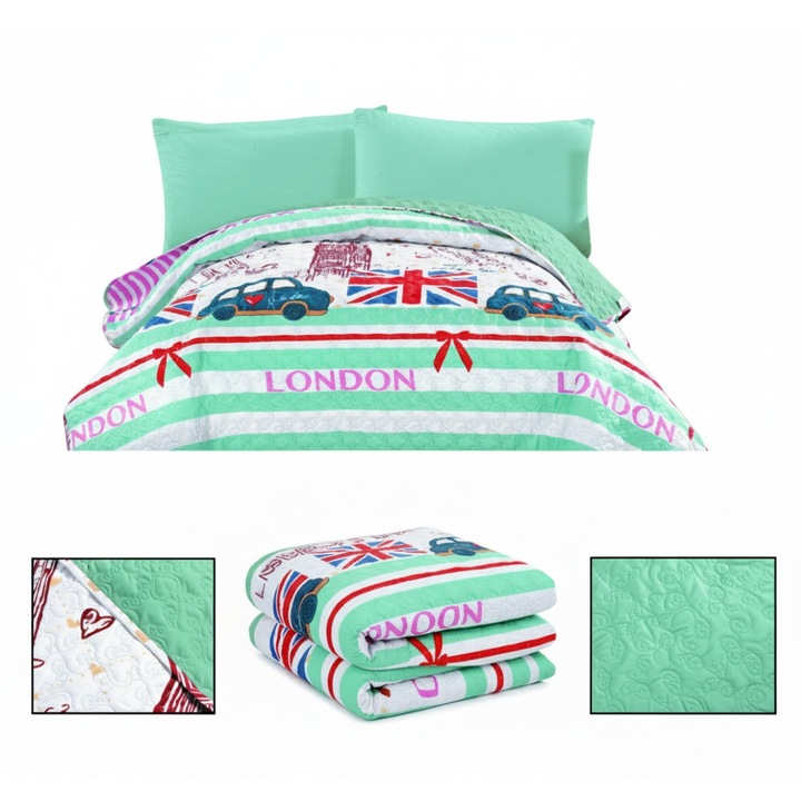 Cuvertura de pat Yes Home, 220x240cm, 2 perne, bumbac, moale