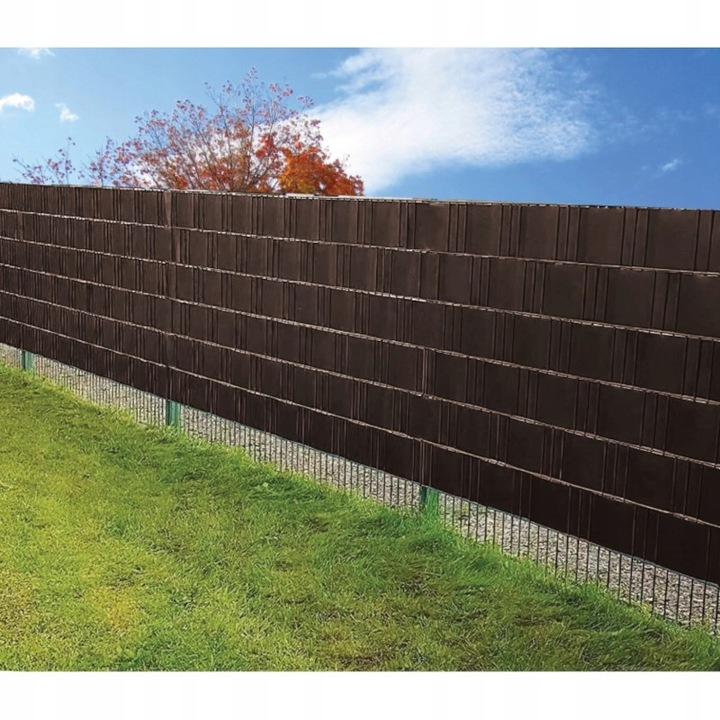 Tasma ogrodzeniowa, XL-Tools, 19x35m, brun, set cu 20 clipsuri montaj.