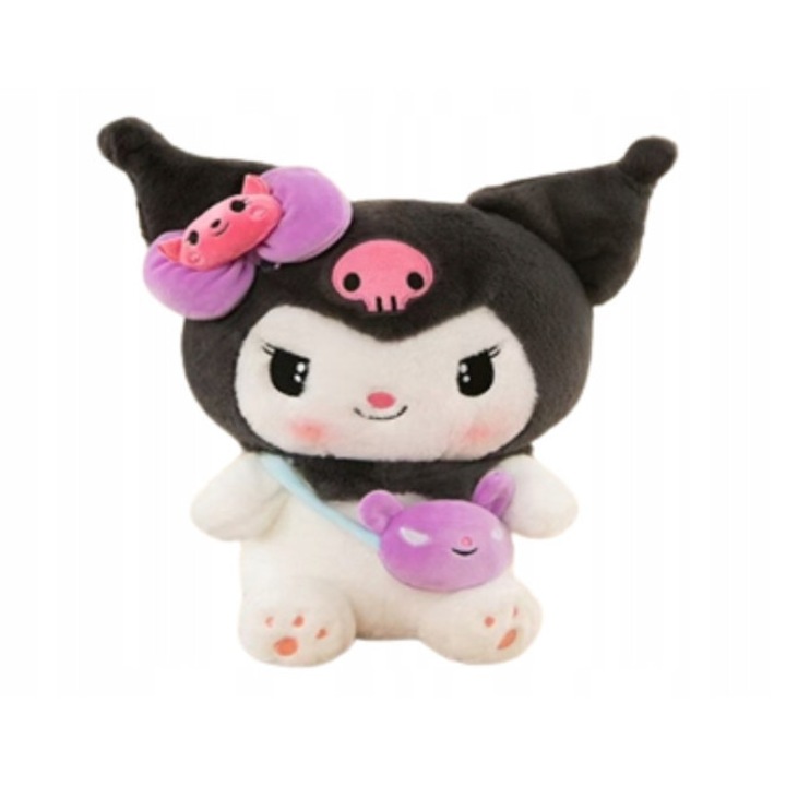 Плюш, Мис Густав, Hello Kitty Kuromi, комплект с чанта, бял, 80см
