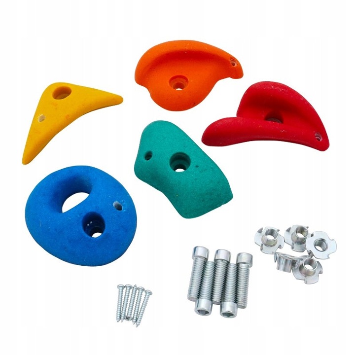 Uchwyty de escalada pentru gradina, set 5 bucati, medii, multicolor