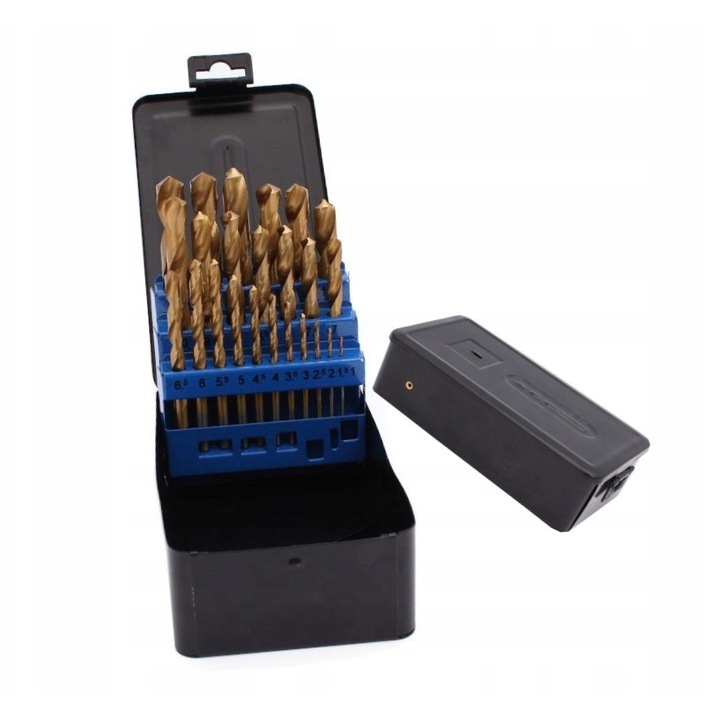 Set de 25 burghie pentru metal 1.0-13mm HSS cu caseta metalica