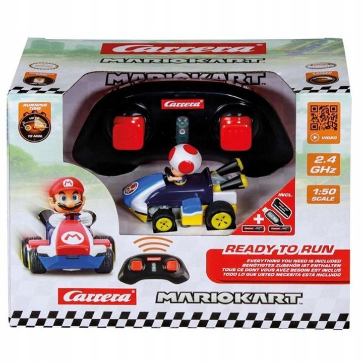 Masinuta RC, Carrera, Mario Kart Mini, Toad, 2.4GHz