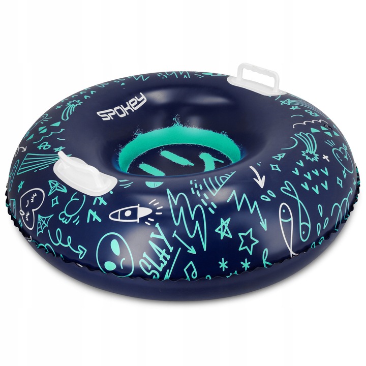 Spokey SMILE szánkó 86 cm, PVC anyag, 2 fogantyú, alacsony hőmérsékletnek ellenálló, javítókészlet