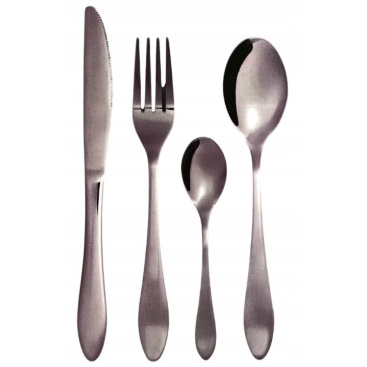 Ambition Smooth evőeszközkészlet, 24 darab, 6 személyes, rozsdamentes acél, ezüst