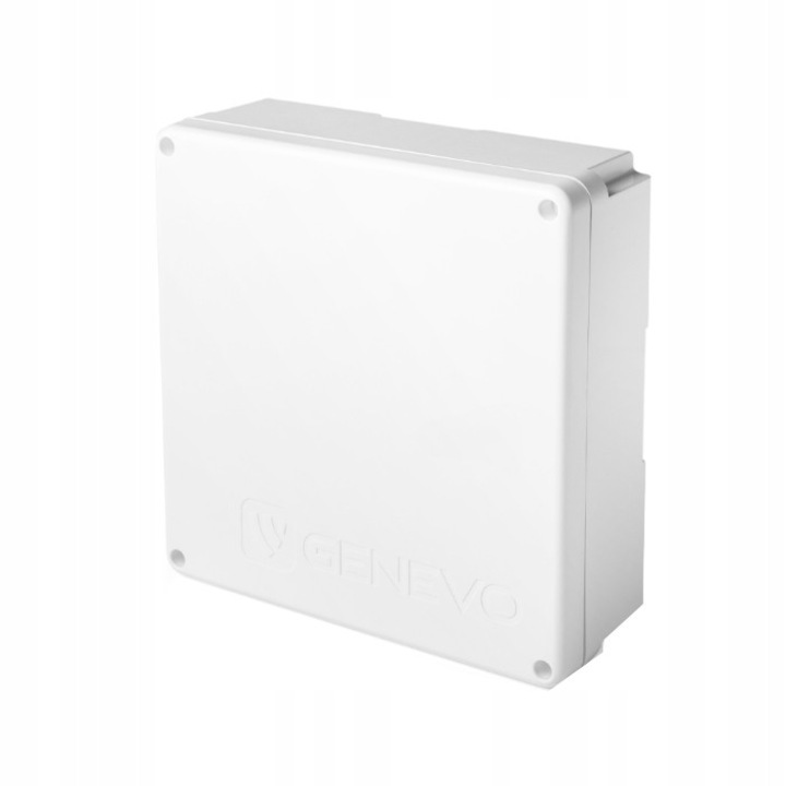 Пластмасова кутия Genevo BOX-CASE-1, бяла, 255x255x90мм