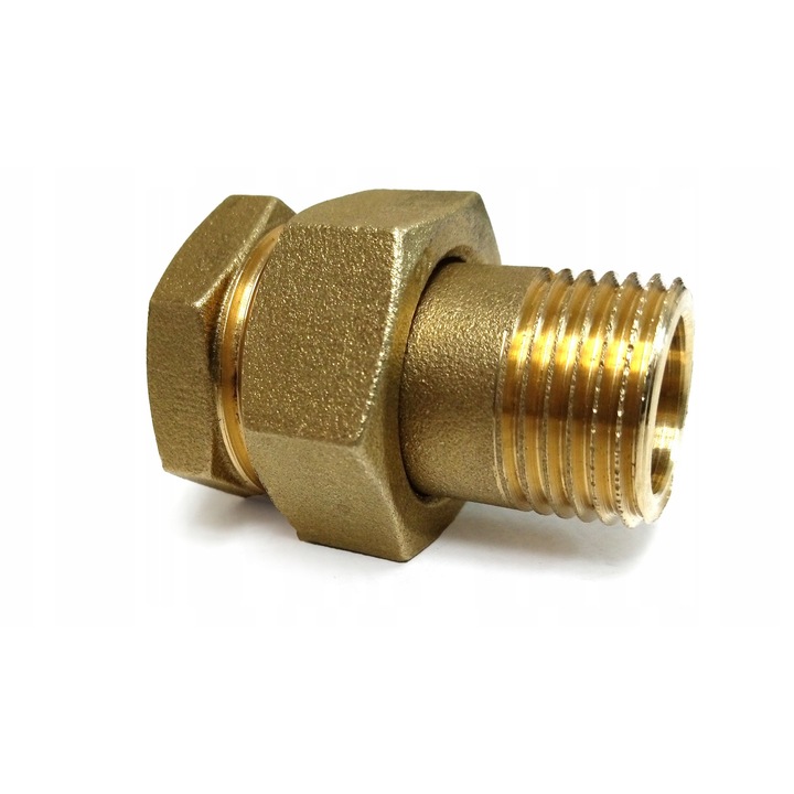 Fitinguri din cupru Sizer, srubunek simplu 1 1/2", DN40, rezistent la coroziune, cu oring