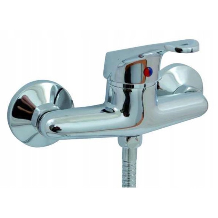 Baterie natryskowa PERLA, GOSHE, mosiezna, cromata, set complet, 40mm