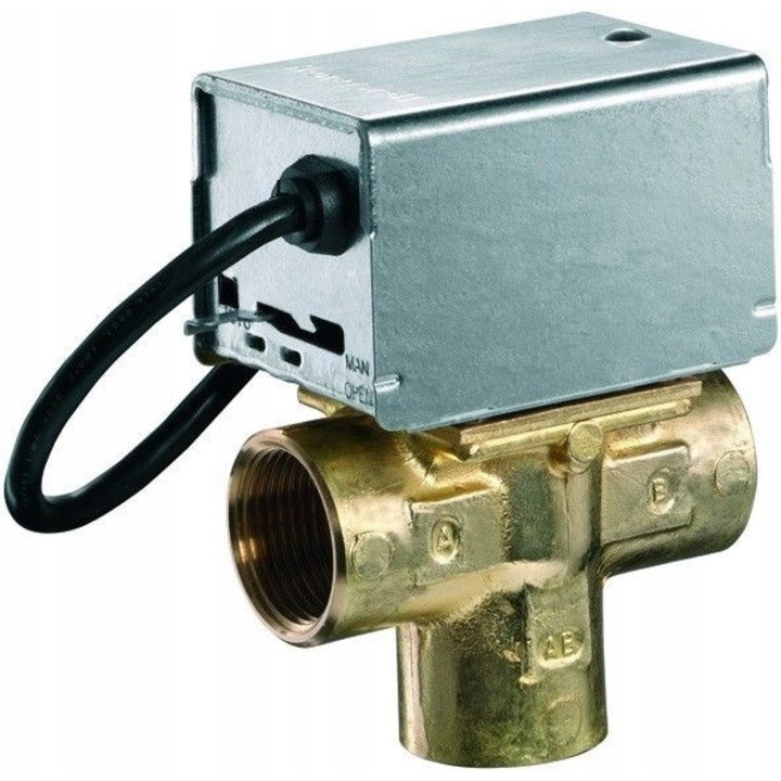 Zavornic V4044F1034/U Honeywell 1", sárgaréz szerkezet, vízáramlás szabályozására, 220-240V, 5x88°C