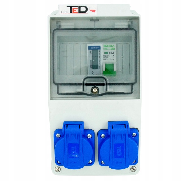 Tablouri electrice TED, rozdzielnica 2x230V, cu liczniki, IP44, 16A