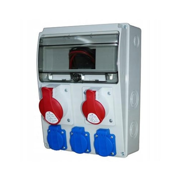 Tablouri electrice, 11 module, 1 x 32A/5p, 1 x 16A/5p, 3 x 230V, IP65, 230x300x125mm