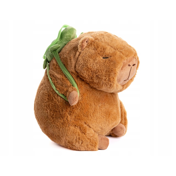 KAPIBARA HENRY, плюшена играчка, 70см, с раница във формата на костенурка, многоцветна