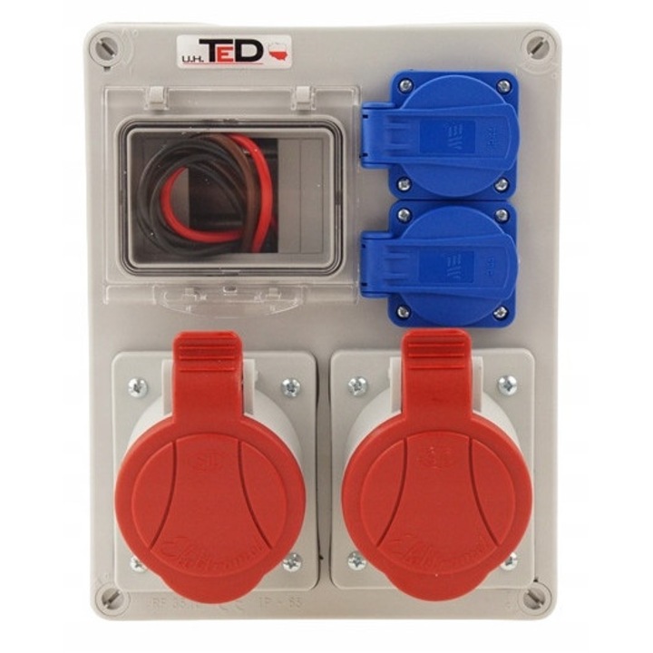 Табло електрическо TED, 2 x 400V 32A/5P + 2 x 250V 16A, IP44, 240x190x85mm