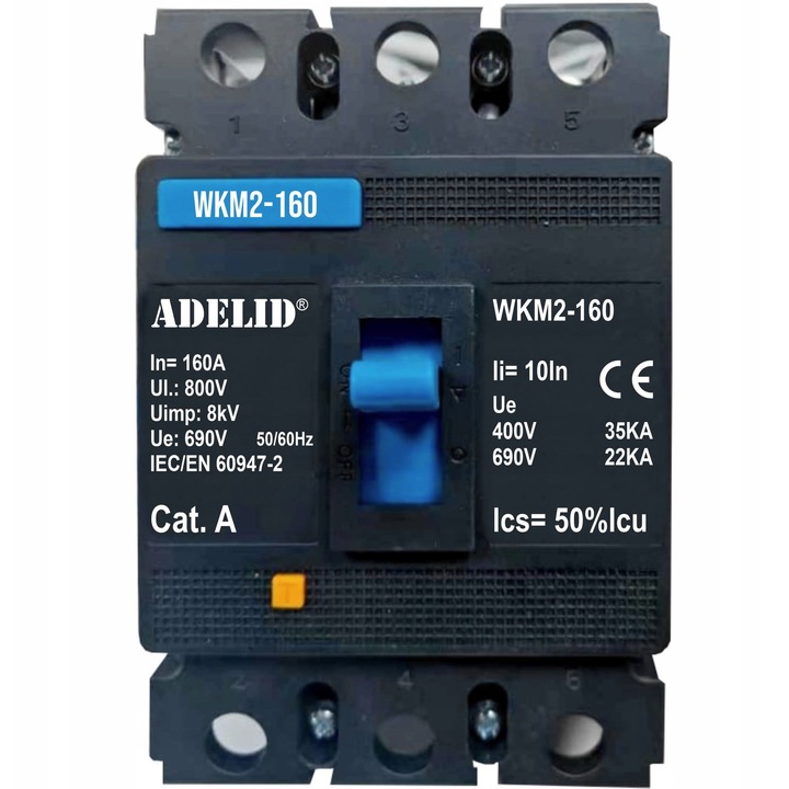 Dispozitiv de deconectare compact 3P 160A 400V AC, Adelid, IP20, 168x116x93mm